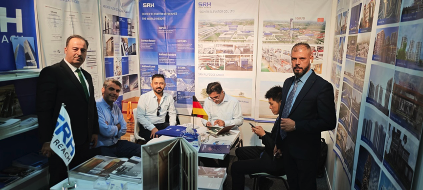 森赫電梯亮相2025年伊拉克國際建筑建材博覽會，助力中東基建新未來